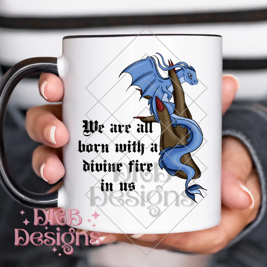 Divine fire blue 1 UV DTF