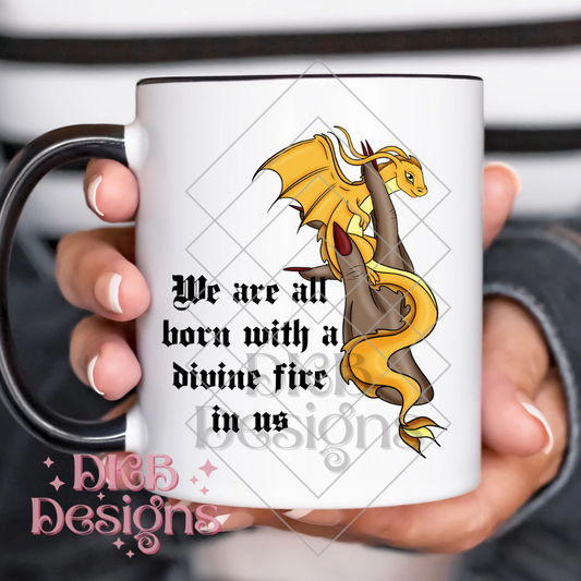 Divine fire yellow 2 UV DTF