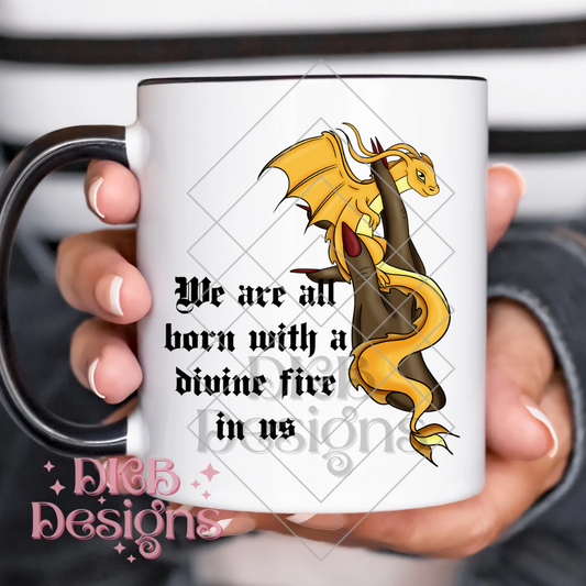 Divine fire yellow 1 UV DTF