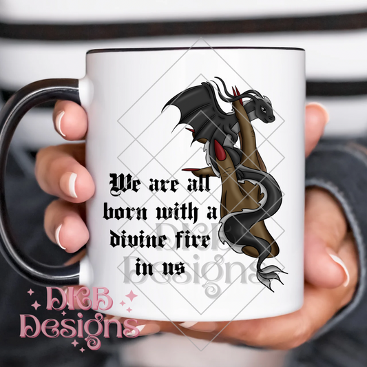 Divine fire black 1 UV DTF