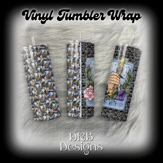 The witch 3 vinyl tumbler wrap