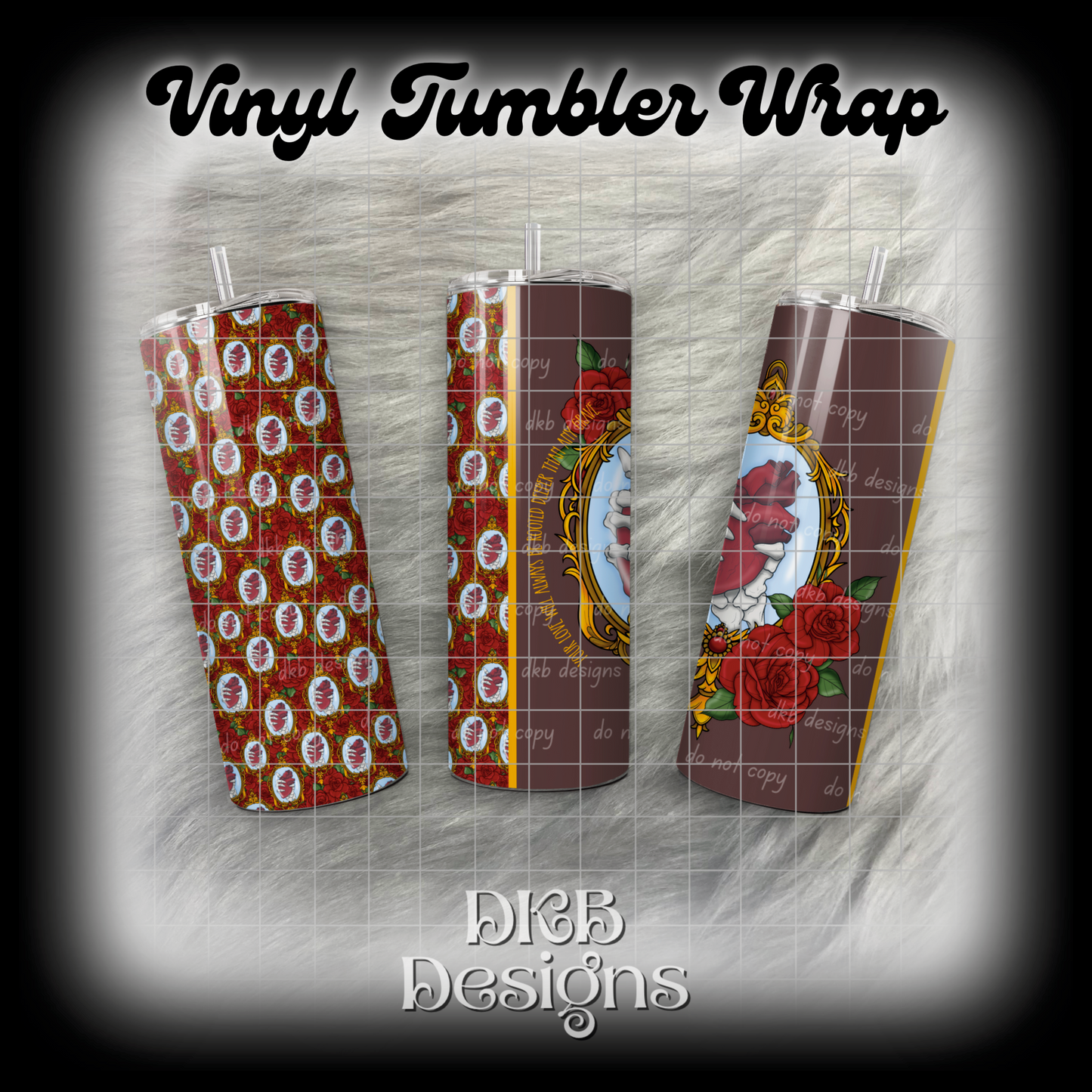 Deeper than any grave vinyl tumbler wrap