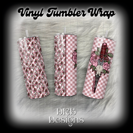 Cut loose ends vinyl tumbler wrap