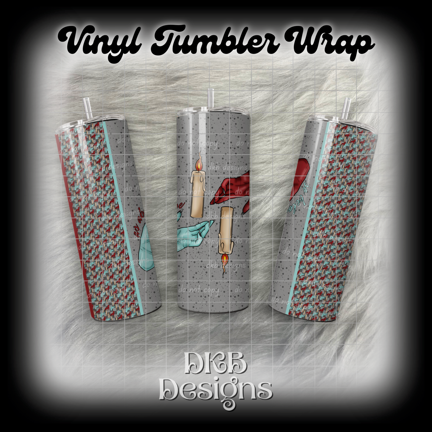 As above so below vinyl tumbler wrap