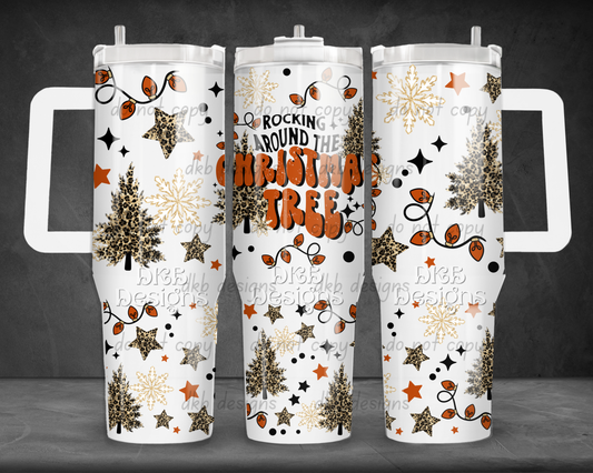 Rockin around 40oz Tumbler UV DTF