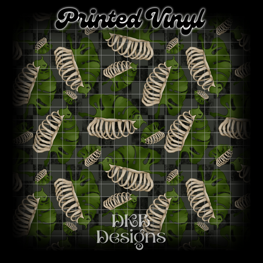 Monstera ribs Printed Vinyl