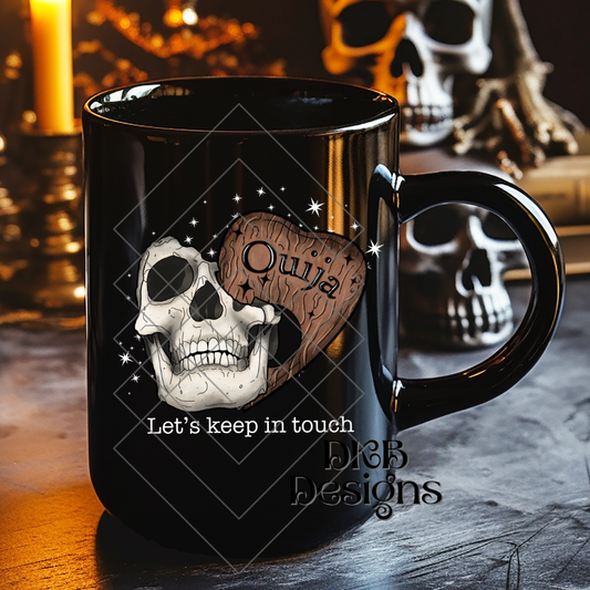 Let’s keep in touch white UV DTF