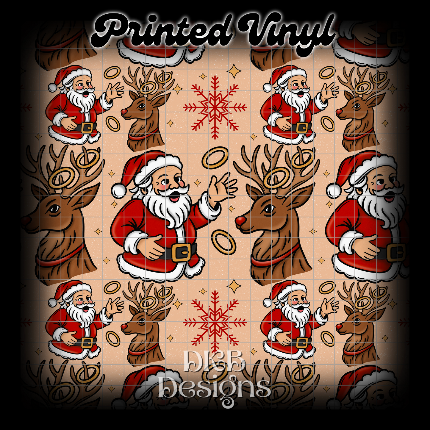 Snowball fight Printed Vinyl