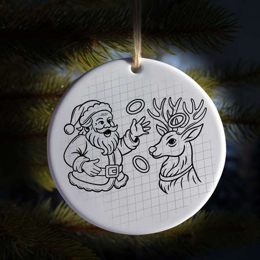 Ring toss black UV DTF