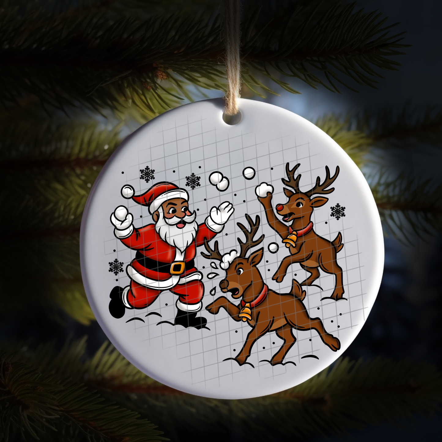 Snowball fight UV DTF