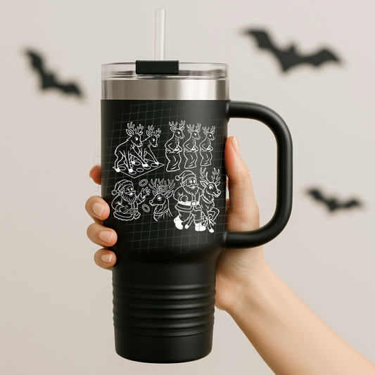 Reindeer games white UV DTF