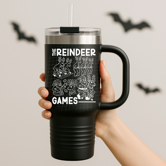 The Reindeer games white UV DTF