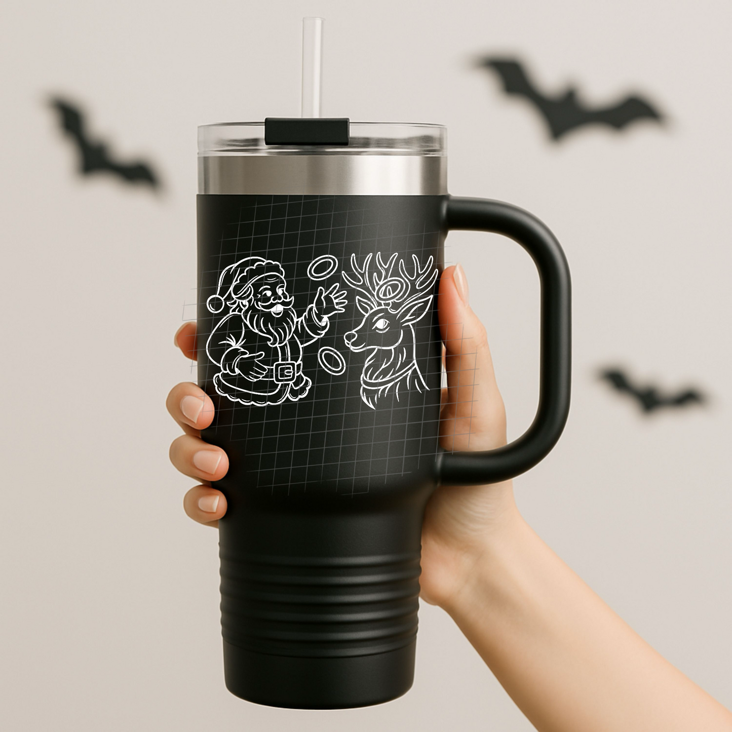 Ring toss white UV DTF