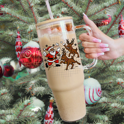 Snowball fight UV DTF