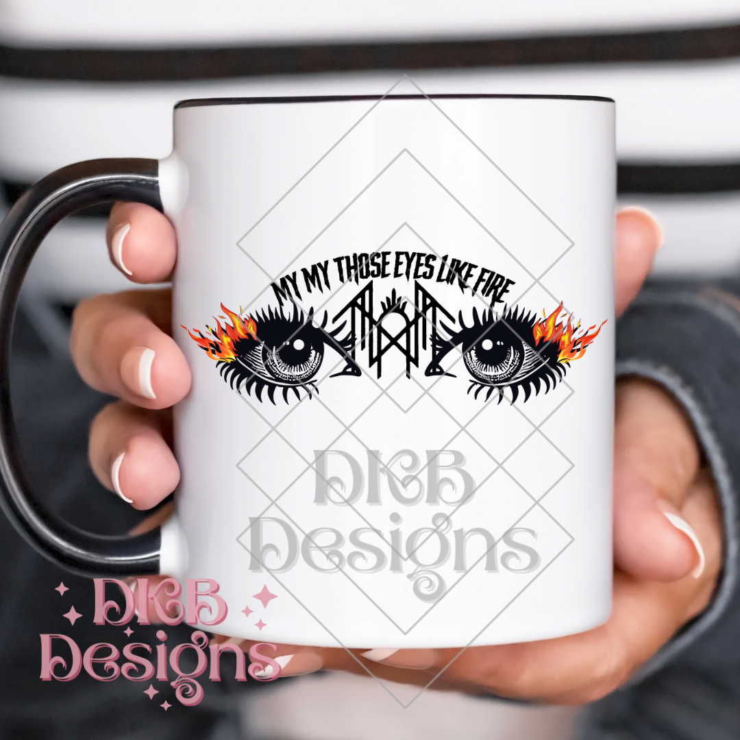 Eyes like fire UV DTF