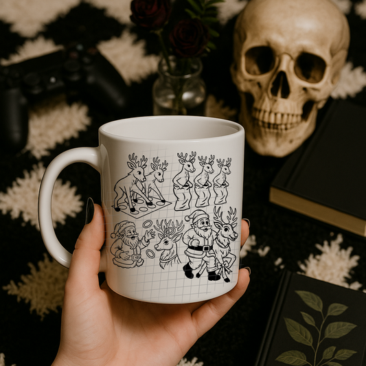 Reindeer games black UV DTF