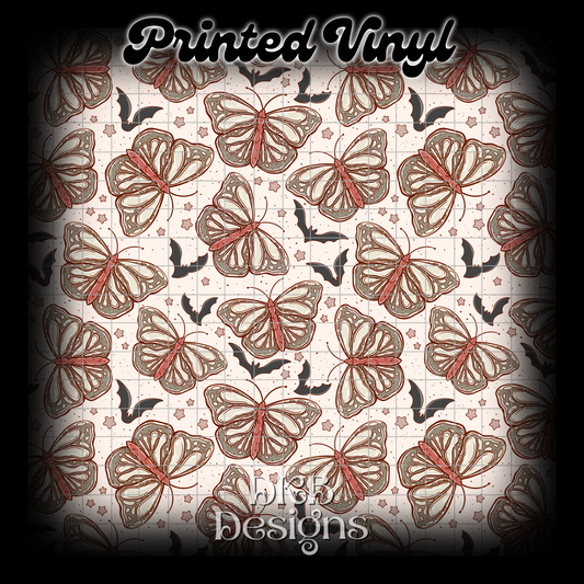 Bats and butterflies Printed Vinyl
