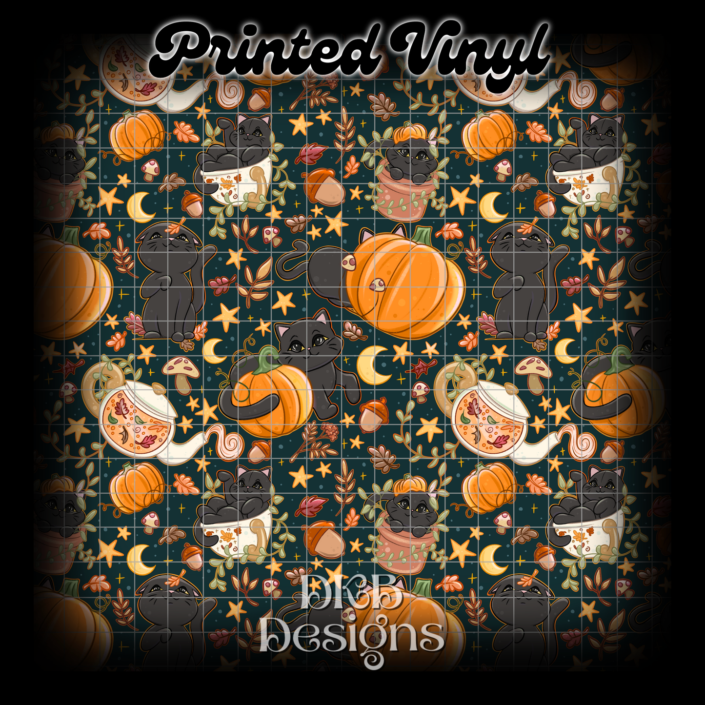 Fall cottage kitties Printed Vinyl