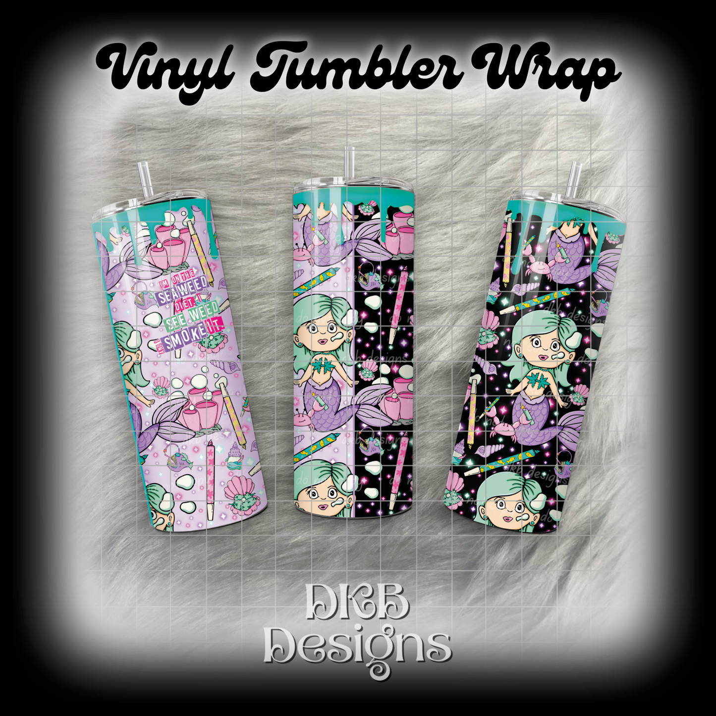 Seaweed 2 vinyl tumbler wrap