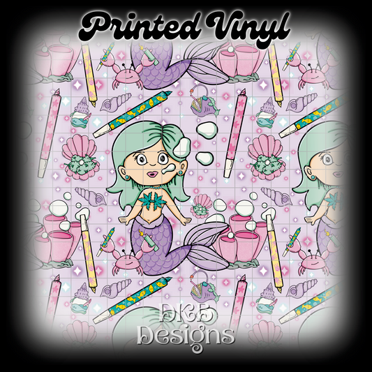 Mermaid purple Printed Vinyl