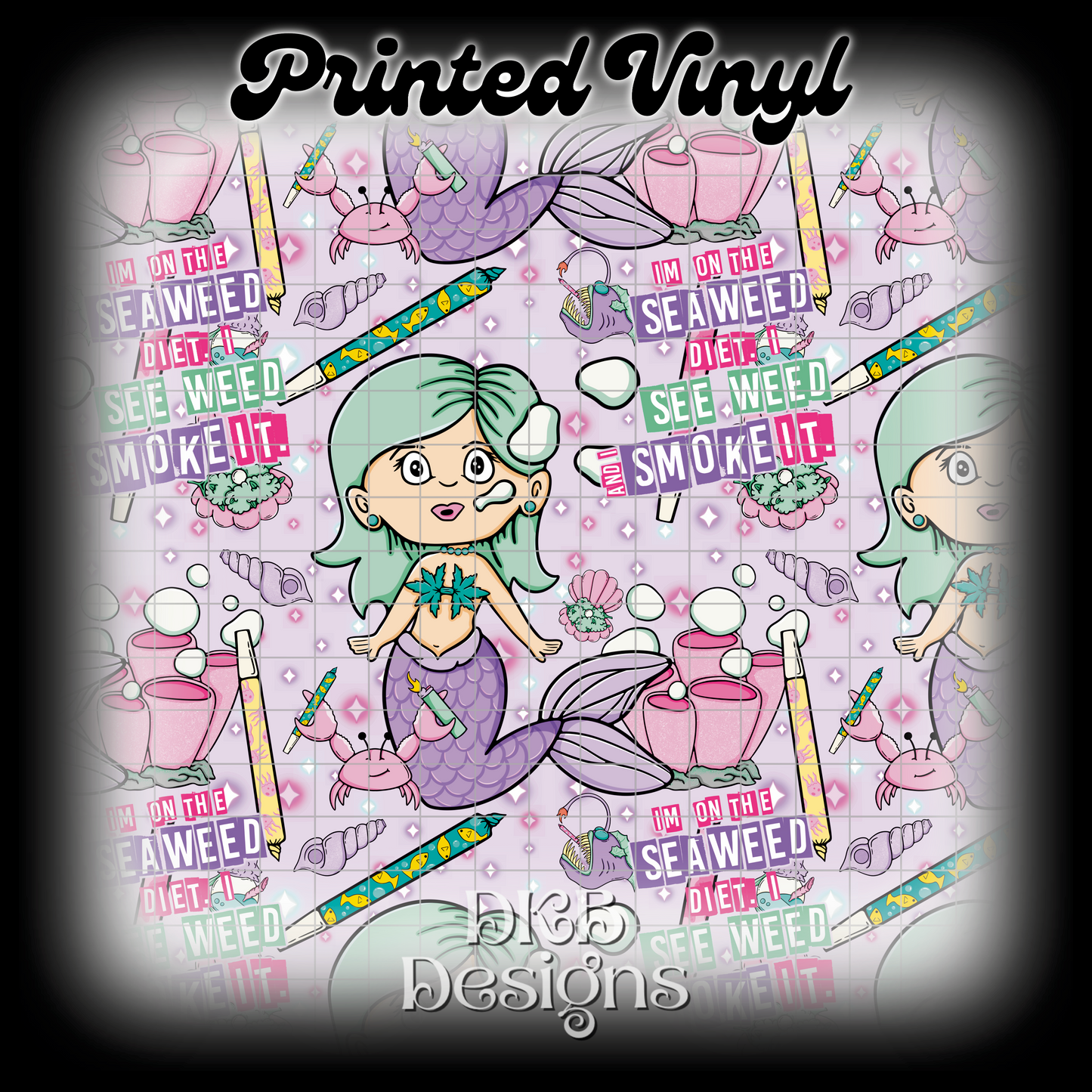 Seaweed purple Printed Vinyl