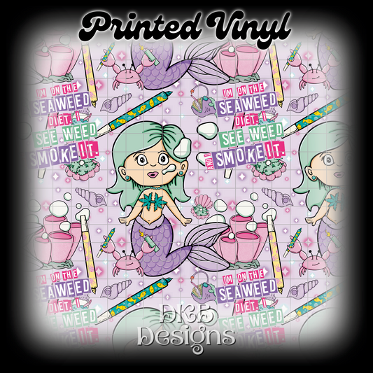 Seaweed purple Printed Vinyl