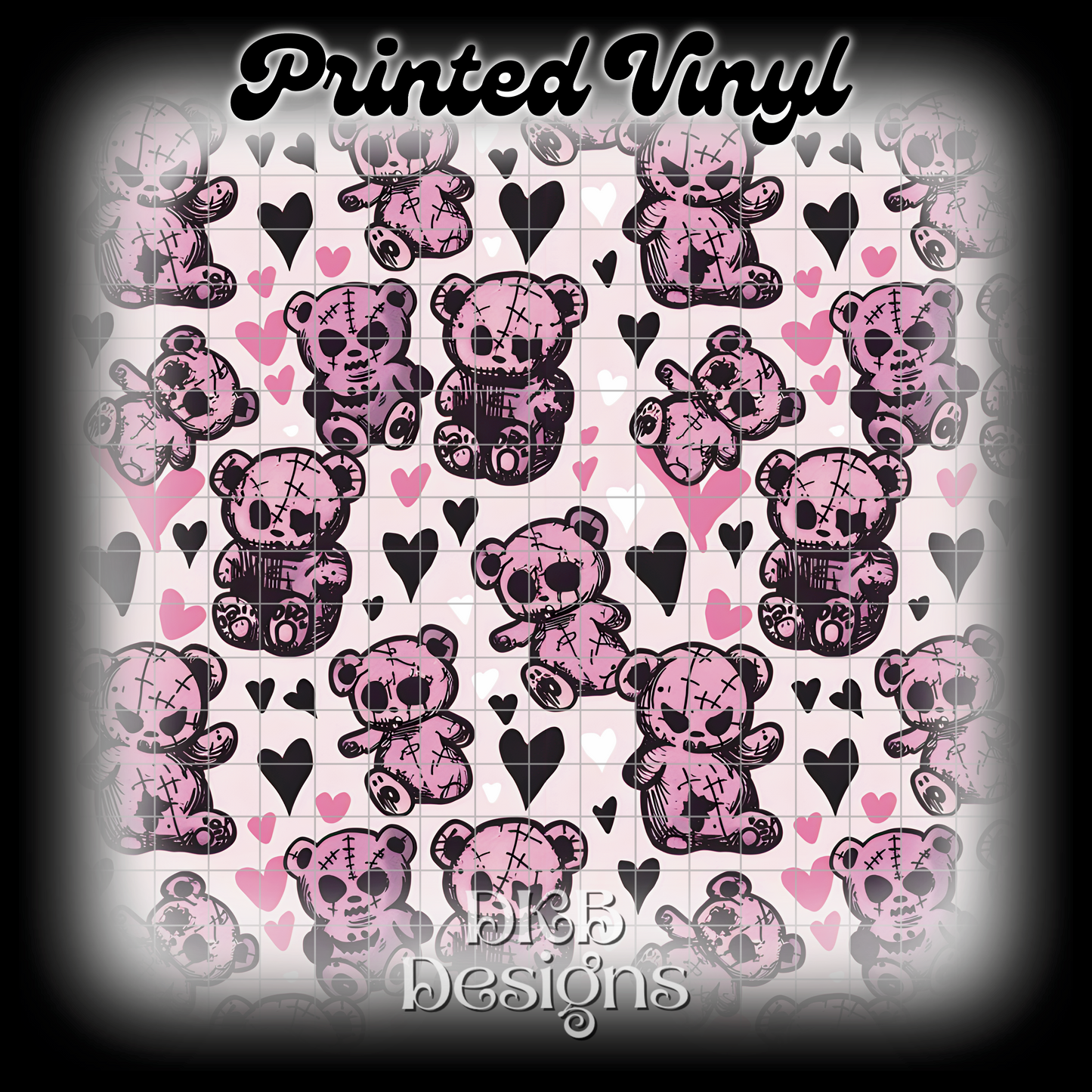Pink goth bears Printed Vinyl
