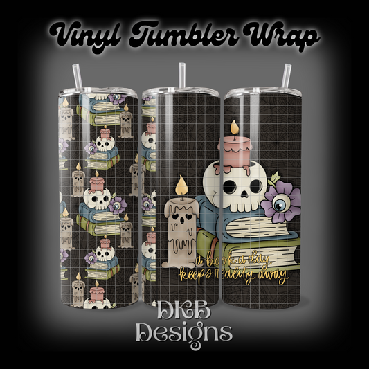 A book a day vinyl tumbler wrap