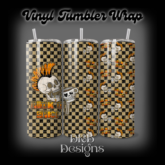 Punk n spice vinyl tumbler wrap