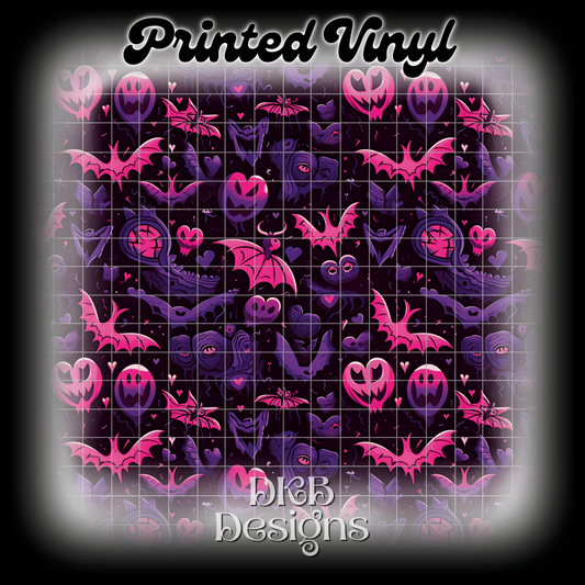 Purple and pink bats Printed Vinyl