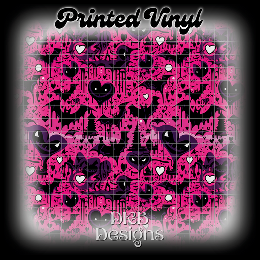 Pink bats Printed Vinyl