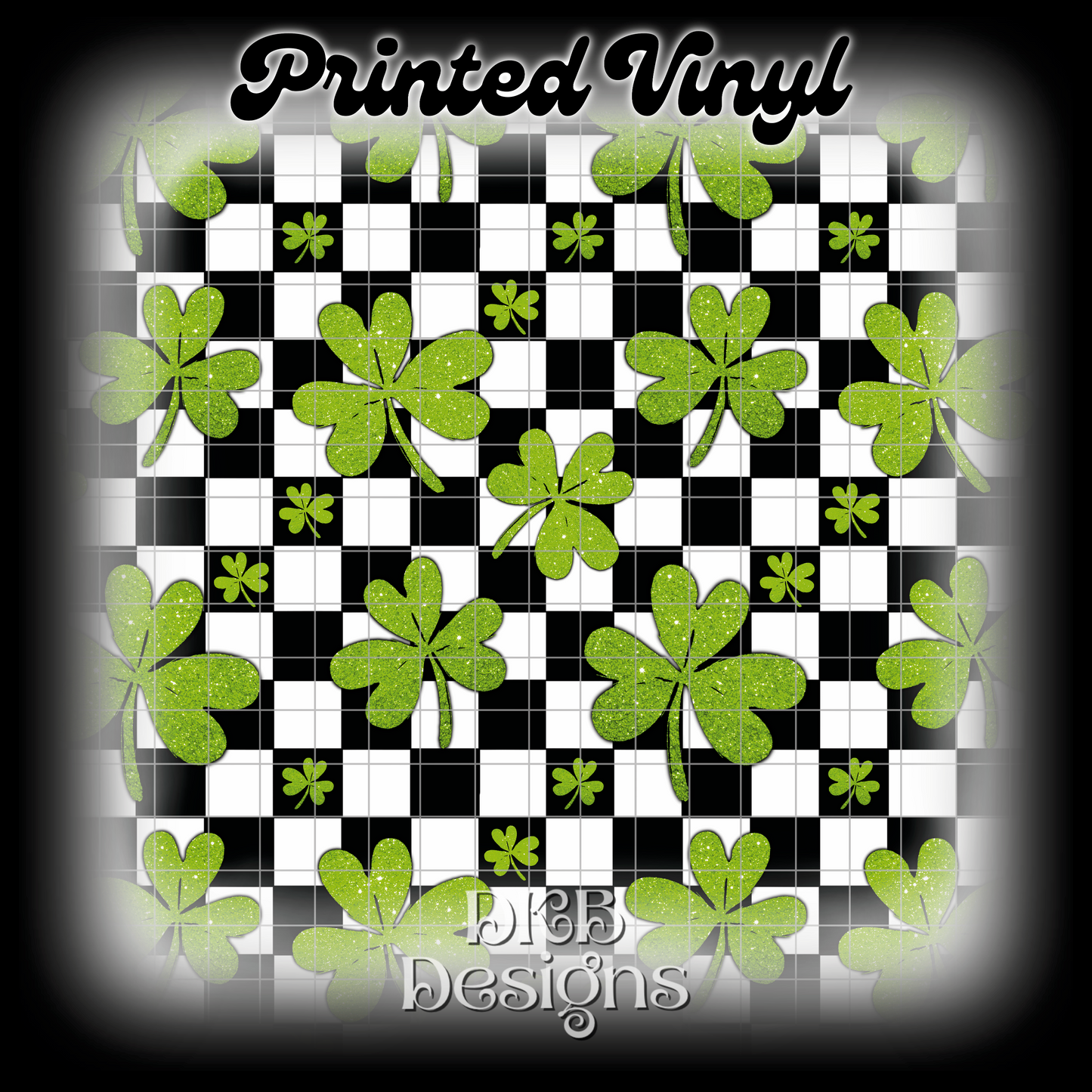 Clovers and checkers Printed Vinyl