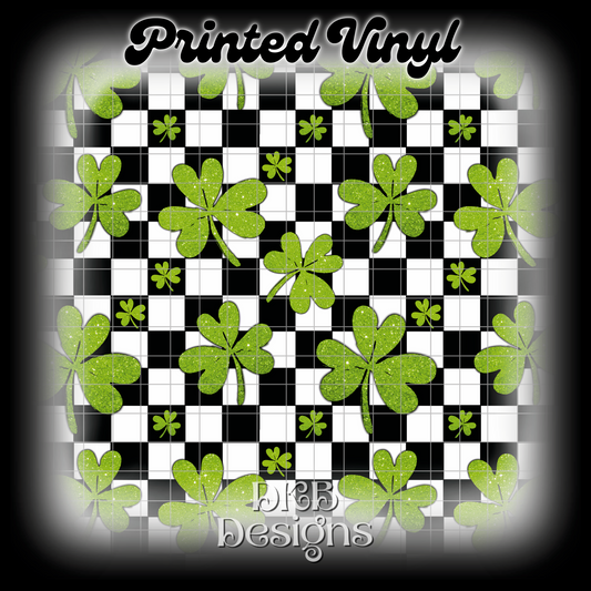 Clovers and checkers Printed Vinyl