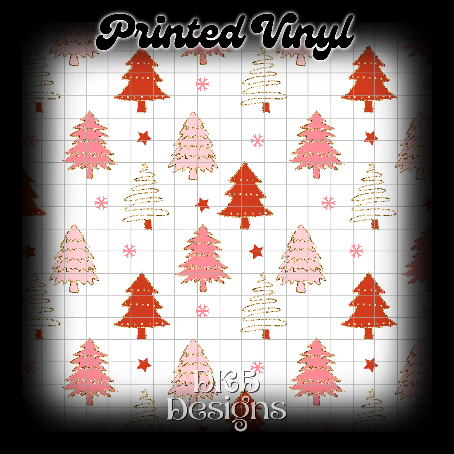 Red & pink trees Vinyl