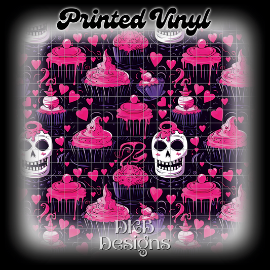 Creepy cupcakes 1 Printed Vinyl