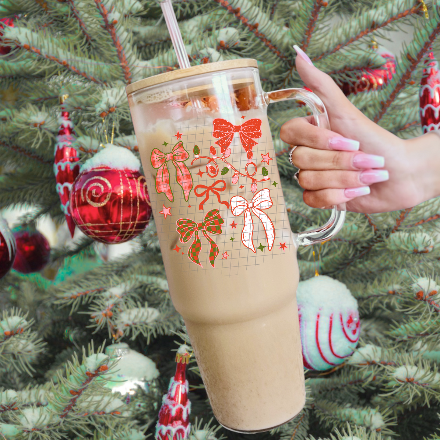 Christmas bows UV DTF