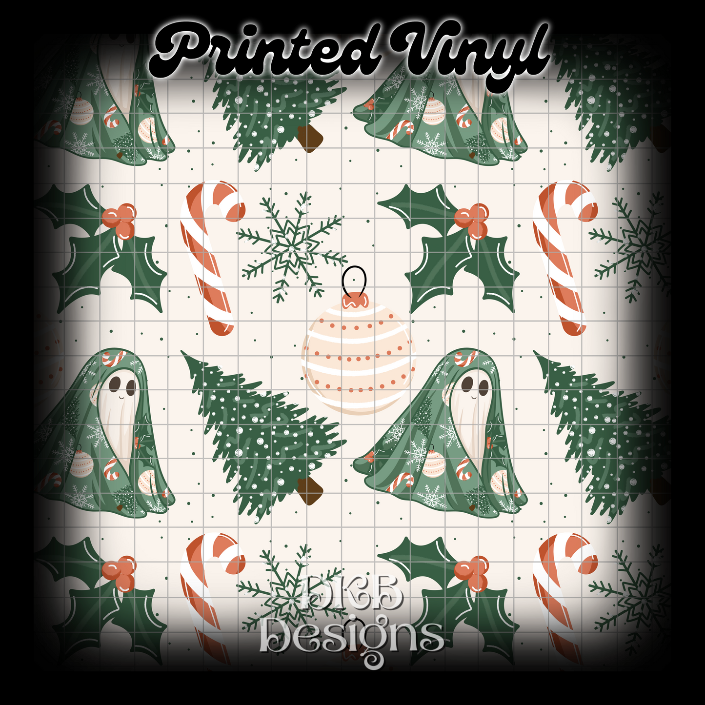 Cozy ghosts Christmas Printed Vinyl