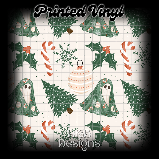 Cozy ghosts Christmas Printed Vinyl