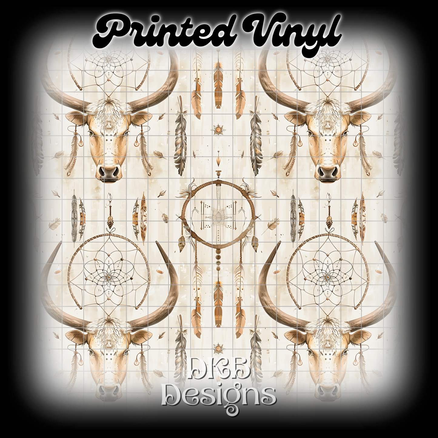 Boho bull 2 Printed Vinyl