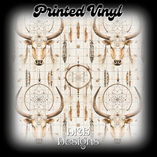 Boho bull 2 Printed Vinyl