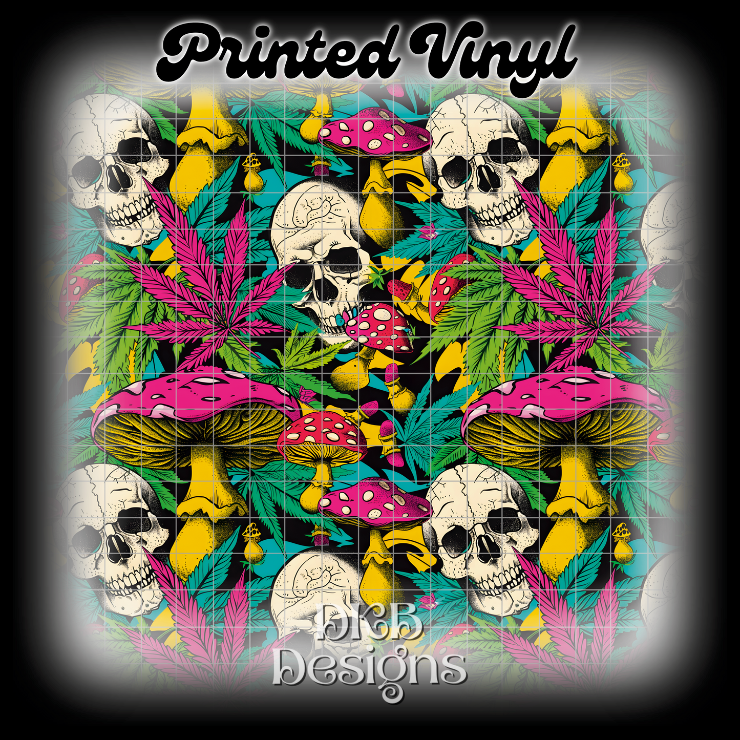 420 skull 1 Printed Vinyl