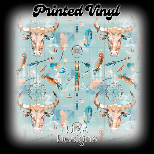 Boho bull Printed Vinyl