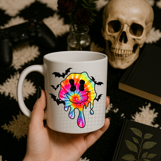 Tye dye smile UV DTF