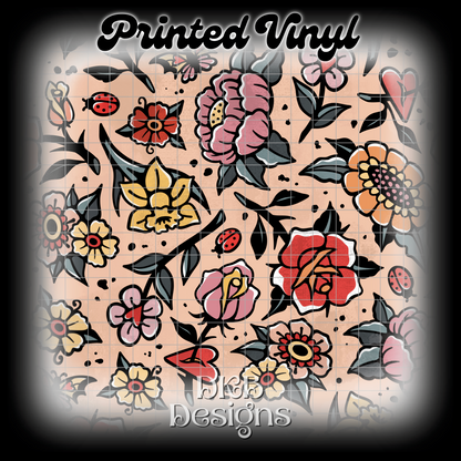 Trad floral Printed Vinyl