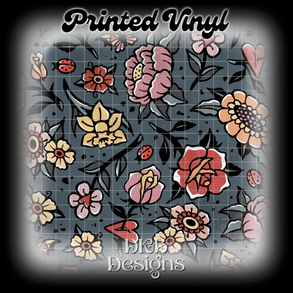 Trad floral Printed Vinyl