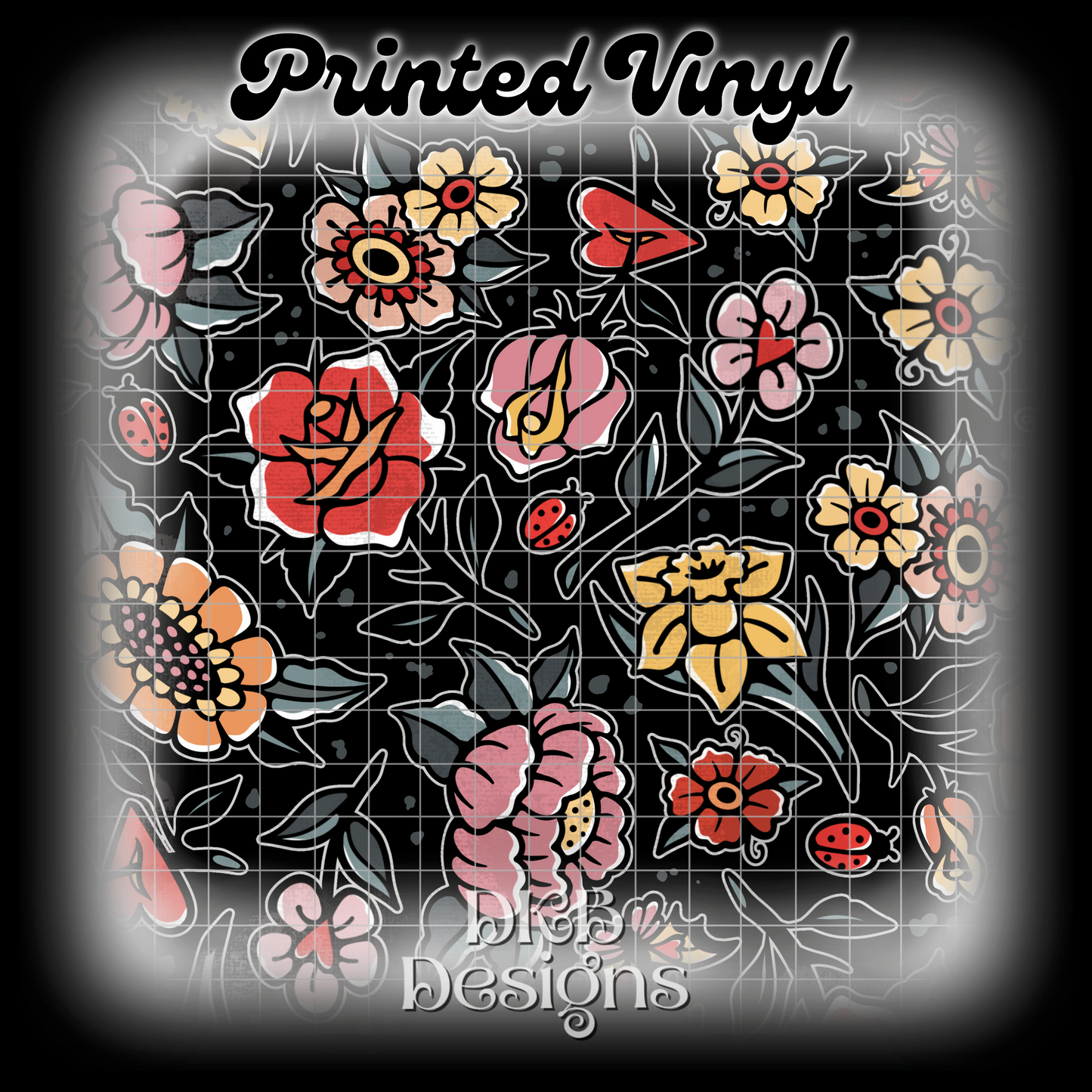 Trad floral Printed Vinyl