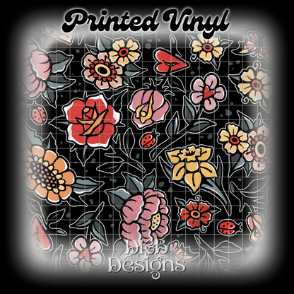 Trad floral Printed Vinyl