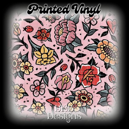 Trad floral Printed Vinyl