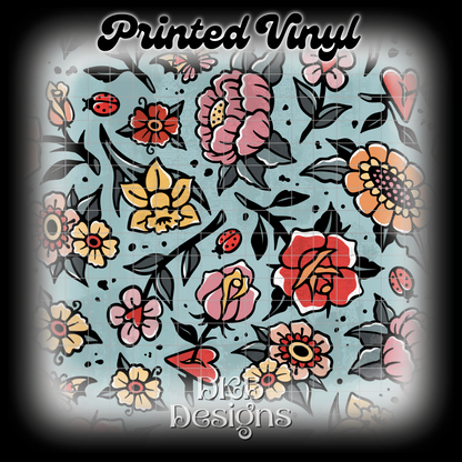 Trad floral Printed Vinyl