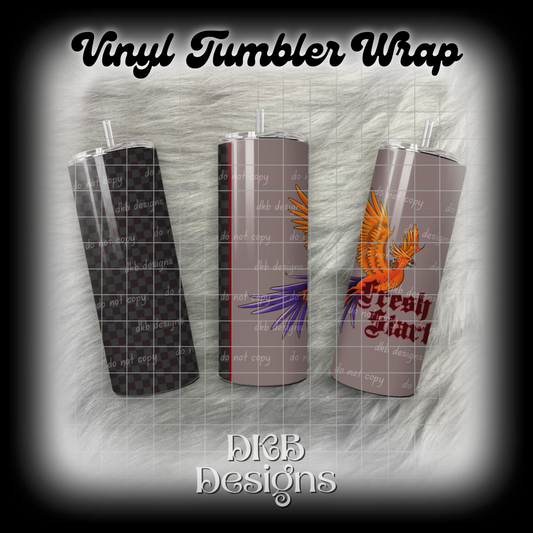 Fresh start vinyl tumbler wrap